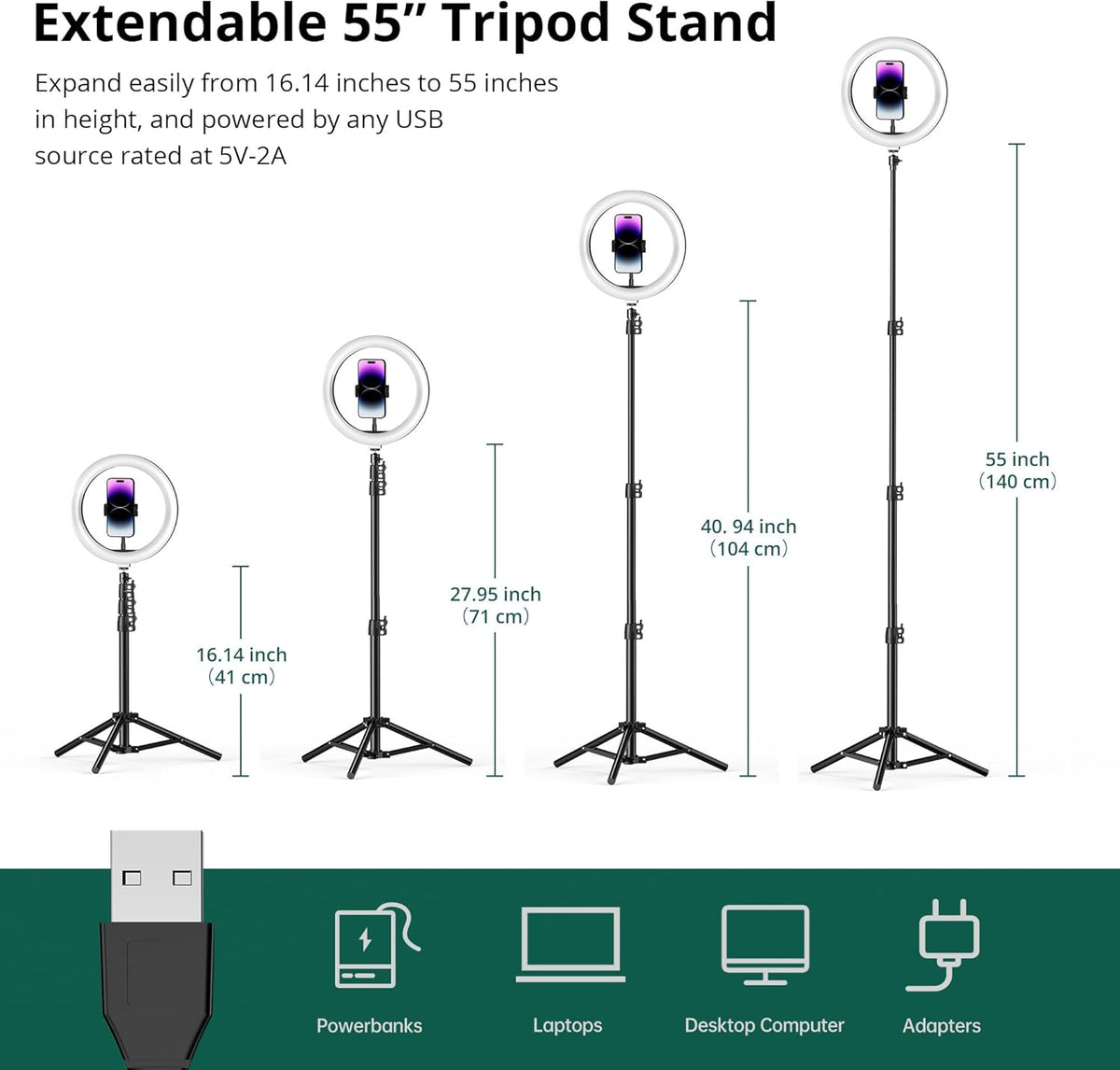 ATUMTEK 10" Ring Light with 55" Tripod Stand, Dimmable LED Selfie Light with Phone Holder & Bluetooth Remote, 3 Color Modes & 10 Brightness Levels for TikTok, Zoom, YouTube, Streaming, Vlogging