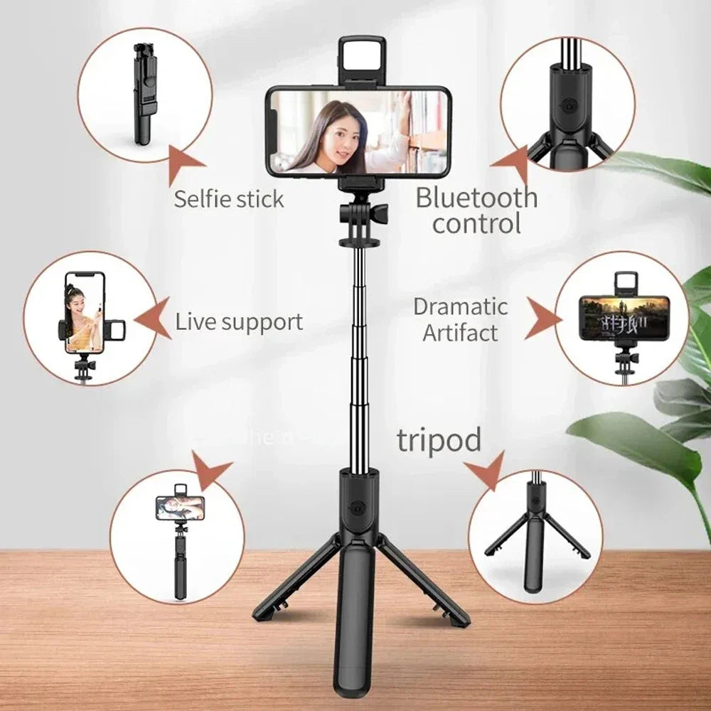TriLite Pro: Bluetooth Selfie Tripod with Integrated Fill Light and Remote
